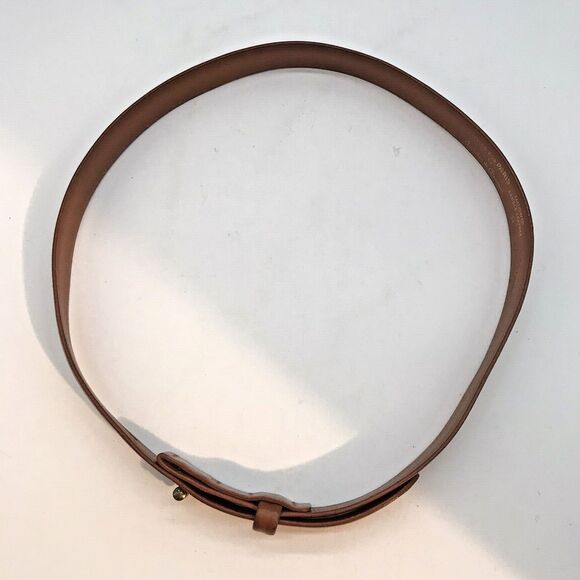 Styled for PARIS by Nicholas di Giovanni Brown Saddle Leather Belt Men's 34 - Picture 8 of 10